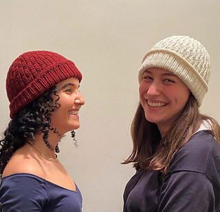 Left: basketweave side; Right: wave side