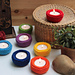 Rainbow tealight holders pattern 