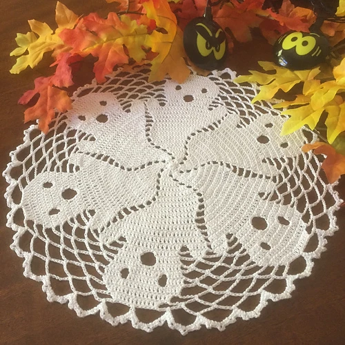 Boo! Ghost Doily crochet pattern by Marsha Glassner