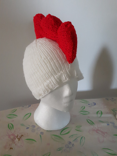 Adult Chicken Hat with Comb - KnitUKnot - Lisa
