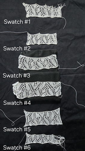 All of the swatches I did to work out a new version of the final chart.