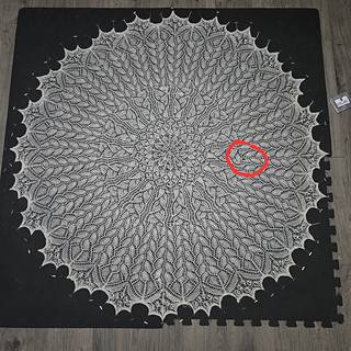 After blocking, I noticed dropped stitches