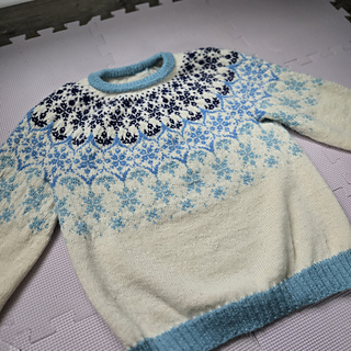 Sweater before blocking