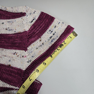 Sleeve cap size I ended with by not doing math...