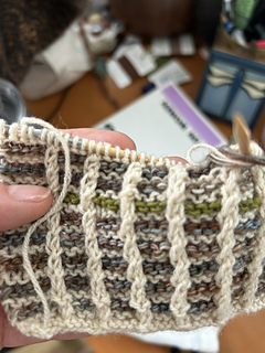 Tested a green embroidery thread to see if the color worked in the swatch