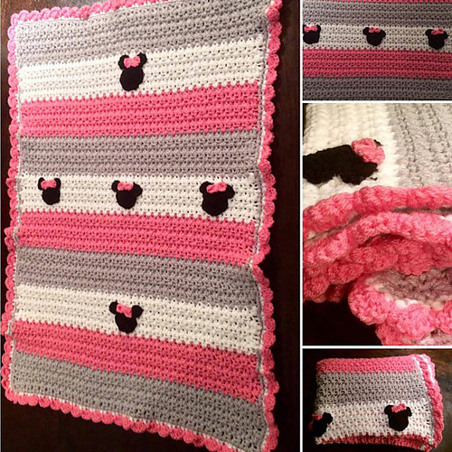 Ravelry Chunky Minnie Mouse Afghan pattern by Flo's Crafty Crochet