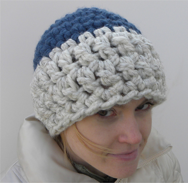 Two Colored Crochet Beanie pattern 