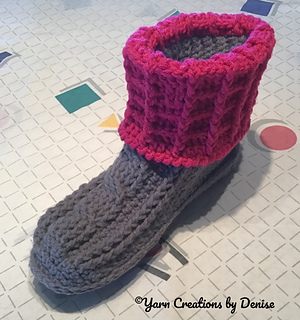 Ravelry: Women's cable slippers on thick yarn soles pattern by Yarn ...