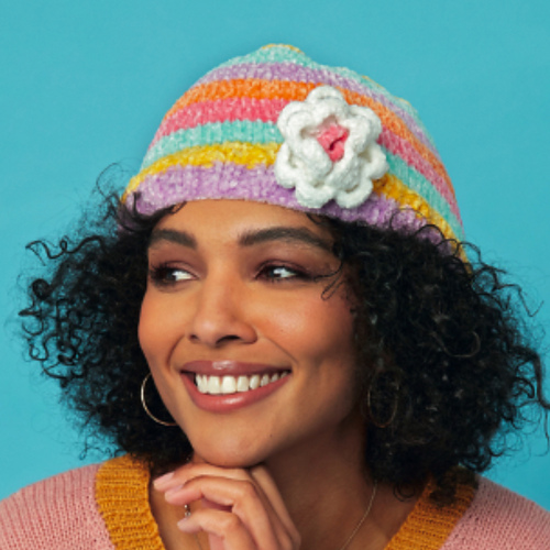 MultiColor Rainbow Handmade Knit Hat Beanie Fiber Art girl fairy Field & Fallow Handmade Woollen Felt Wet Felt Rainbow Children main image 4
