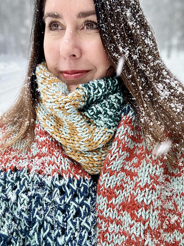 【リアルマッコイズ】SCARF, WOOL-KNIT Black Oversized Scarf - London Infinity Scarf | Marcella