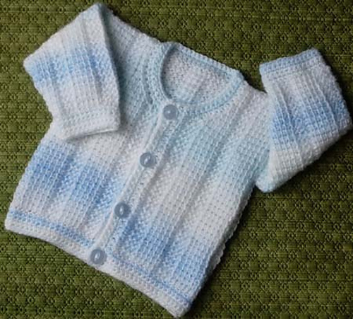 tunisian crochet baby sweater