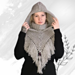 Poncho with Hood and collar pattern 