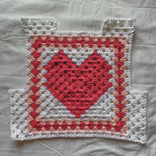 Crochet Valentine Granny Square Vest photo 4