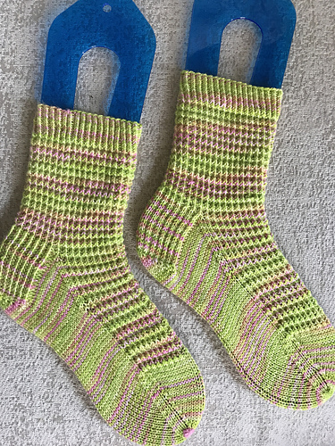 Påfugl-Sokker - byfrenziedknitter