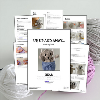 Pattern includes - clear instructions, step by step pictures, special stitch tutorials and guide to customise your bear