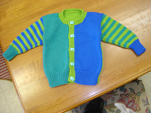 Comfort Color Block Children's Cardigan