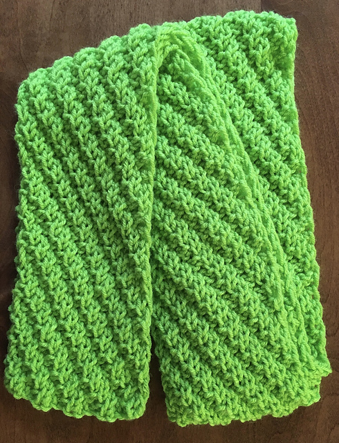 reversible cabled rib shawl