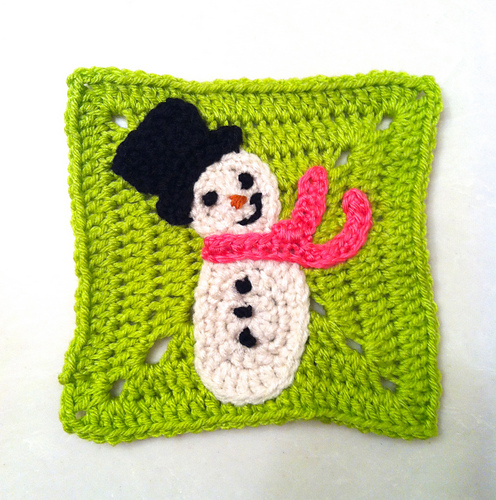 Snowman Square (or Appliqué) photo 1