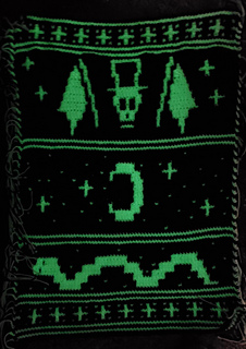 with glow in dark yarn !