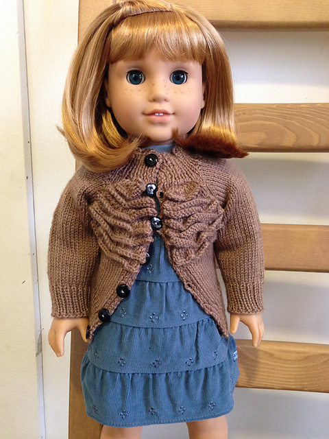 Ravelry: Laura Ruffle Cardigan for American Girl Dolls pattern by ...