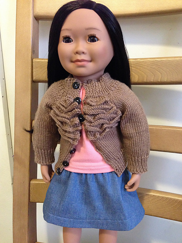Ravelry: Laura Ruffle Cardigan for American Girl Dolls pattern by ...