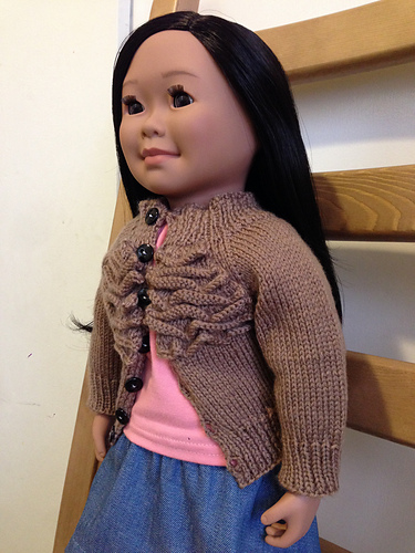 Ravelry: Laura Ruffle Cardigan for American Girl Dolls pattern by ...