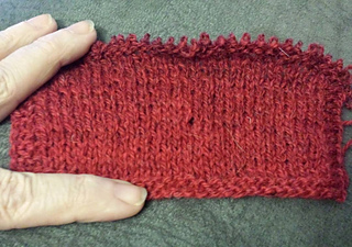 test swatch for gauge
