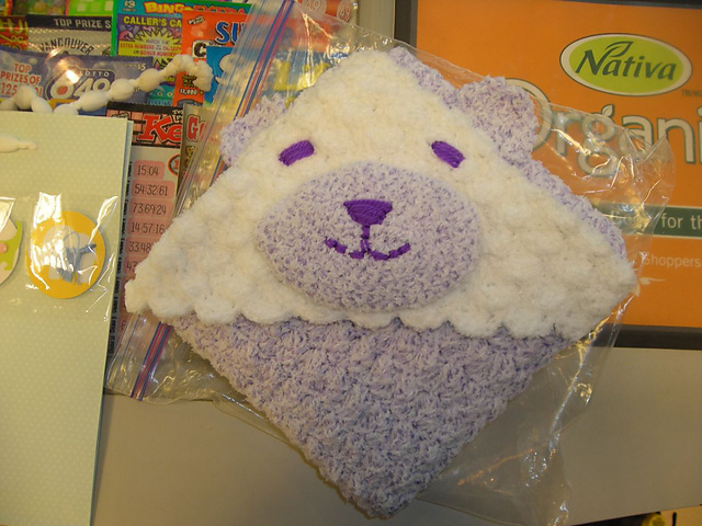Teddy Bear Nurse Pattern Print Hooded Blanket