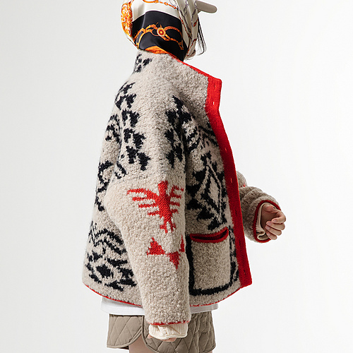 Vinter Chunky Jakke - grey level knitter