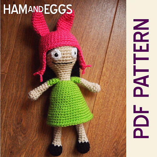 Ravelry Bobs Burgers Louise Belcher pattern by Ham and Eggs