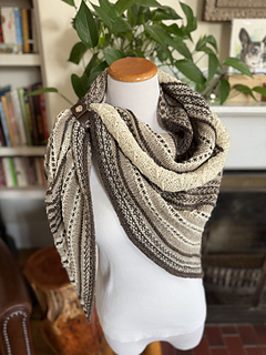 Ravelry user Hadams styles with an upcycled shawl cuff