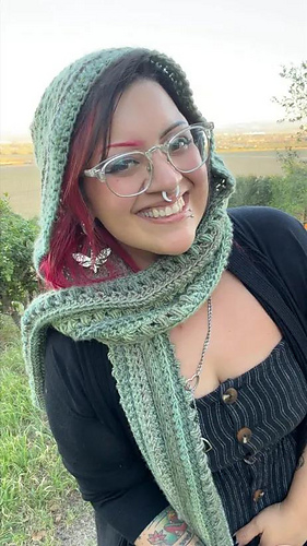Puff Puff Pass Hooded Shawl