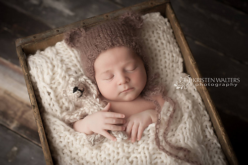 Teddy Bear Baby Bonnet photo 1