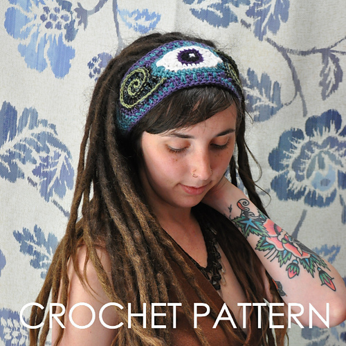 Ravelry Third Eye Freeform Headband pattern by Hannah Bovender