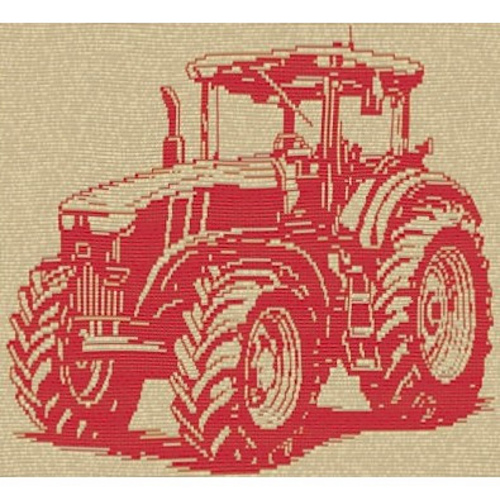 Tractor Overlay Mosaic Blanket