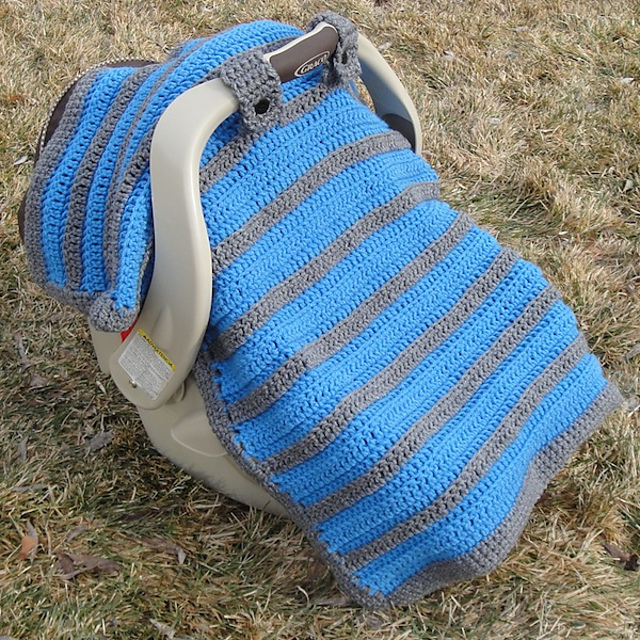 Ravelry Simply Sweet Car Seat Canopy Blanket Tent Cover pattern by