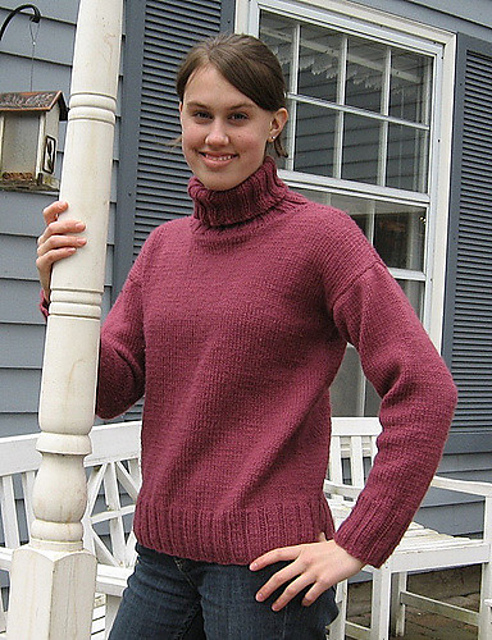 top down turtleneck sweater pattern