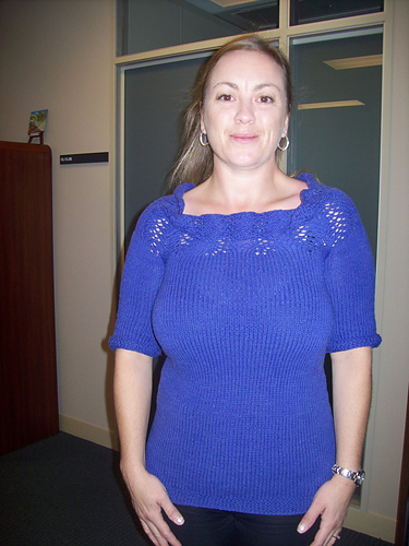 Lace Cowl Neck Pullover Revised photo 2