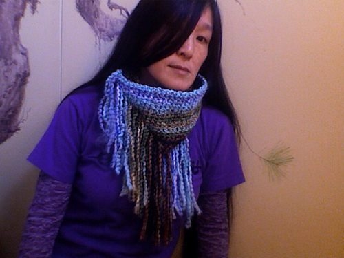 Diagonal Fringed Neckwarmer photo 1