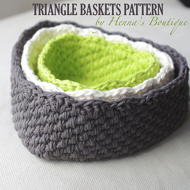 Ravelry Triangle Baskets pattern by Henna Huczkowski
