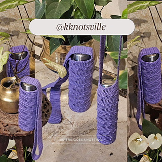 Pattern tester's photos of their Bubble Bottle Holder