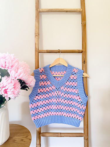 Granny V Neck Vest