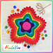 Star rainbow coaster pattern