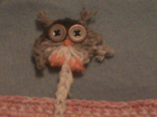 Crochet Owl Bookmark or Applique photo 1