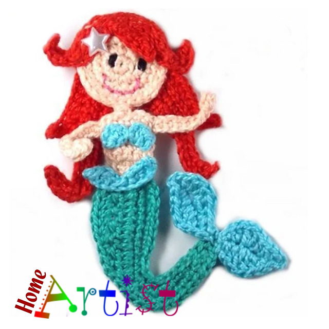 Ravelry Mermaid Applique pattern by Homeartist crochet