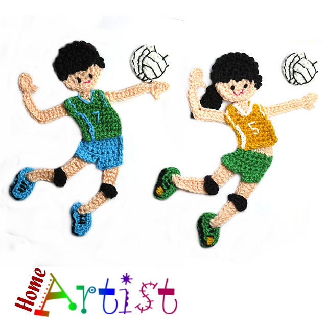 Ravelry Volleyball crochet applique pattern by Homeartist crochet