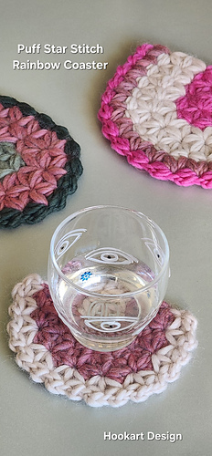 Rainbow Puff Star Trivet