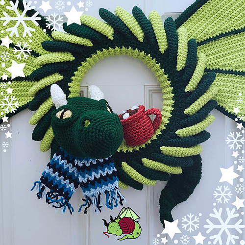 Winter Dragon Wreath Flair