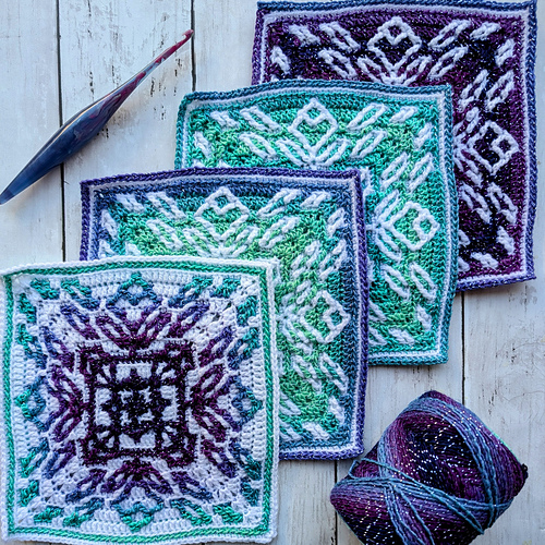 Blooming Dusk Mosaic Square photo 1