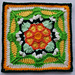 Blue Cascade Afghan Square photo 4